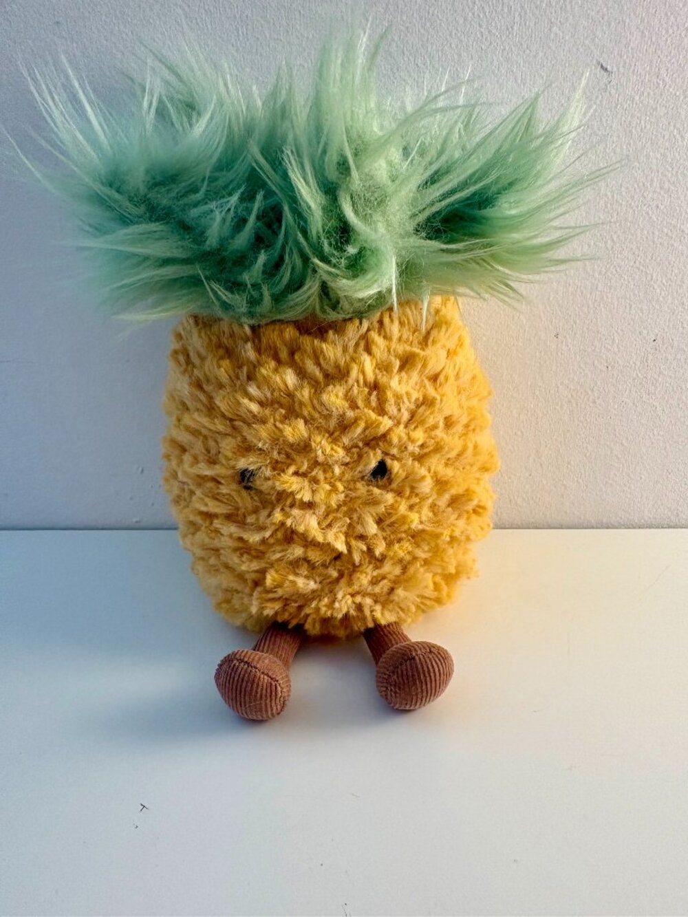 Retired Jellycat Amuseables Pineapple Fruit Plush Small 8-inch Yellow Collectors